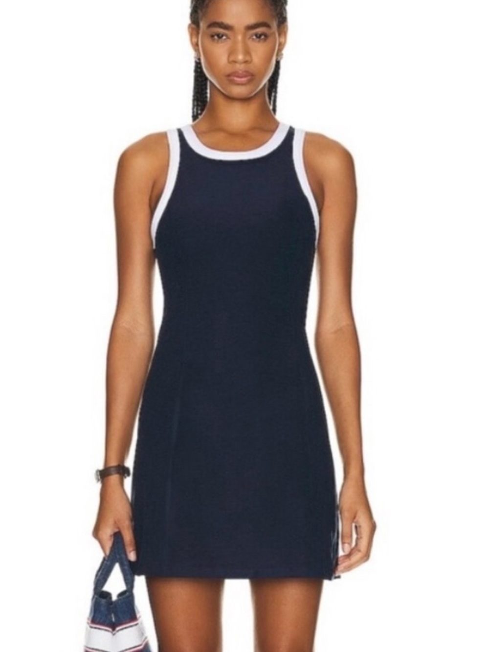 Beyond Yoga Navy Mini Dress with White Trim Size XS
